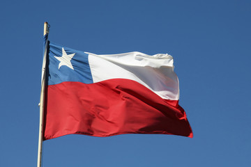 Naklejka na ściany i meble Chilijska flag