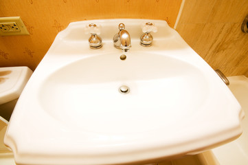 Interior of the room - Sink in the bathroom