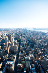 Obraz premium New York city panorama with tall skyscrapers