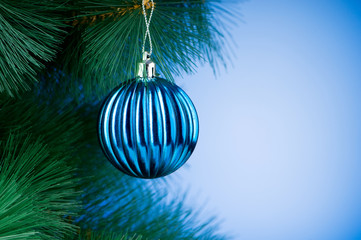 Christmas decoration on the tree - holiday concept