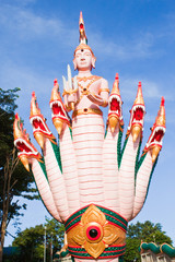 buddha and the blue  sky in thailand