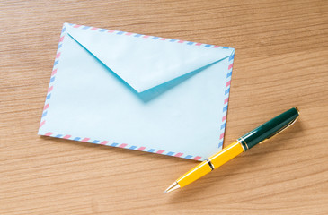 Mail concept with many envelopes on the table