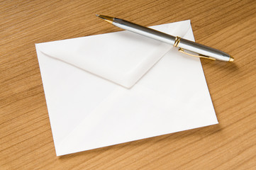 Mail concept with many envelopes on the table