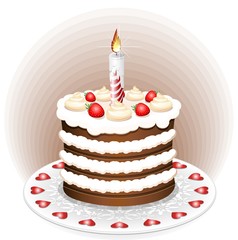 Torta di Compleanno-Birthday Cake-Vector