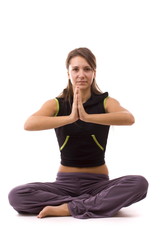 Obraz premium woman doing yoga exercise