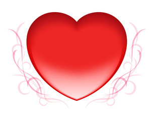Fototapeta na wymiar Red heart Valentine