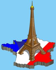 3D map of France