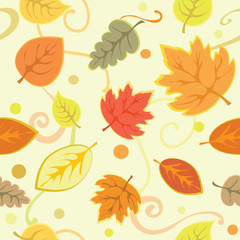Fototapeta na wymiar Autumn seamless background