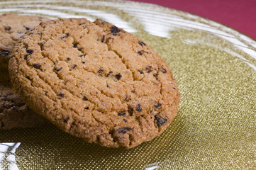 Chocolate cookies on a plate