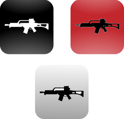 Machine Gun Icon Buttons