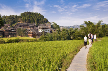 Promenade dans les rizières en pays Dong - Voyage en famille dans le Guangxi, Chine