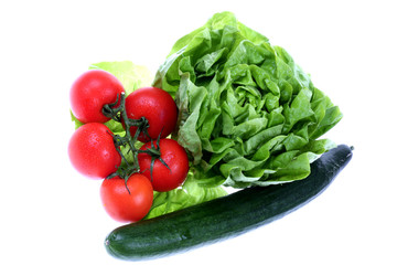 Tomato Lettuce and Cucumber