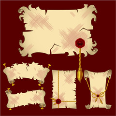 Ancient  parchment banners