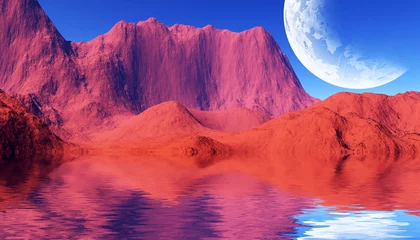 Foto op Canvas kleurrijk ruimtelandschap © sergii rostetskyi