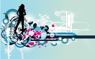 abstract girl vector illustration