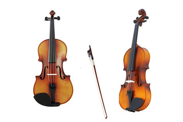 Fototapeta na wymiar violin from different viewpoints
