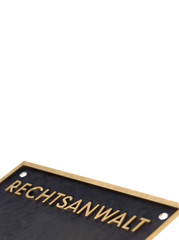 Schild Rechtsanwalt