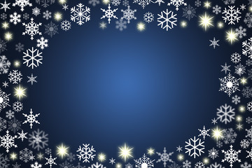 Fototapeta premium Schneeflocken/Eiskristalle Hintergrund