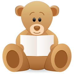 Teddybär mit Karte