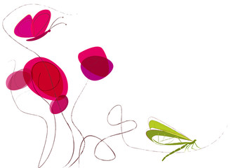 papillon et libellule © Danielle Bonardelle