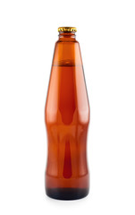Beer bottle  isolated white background.