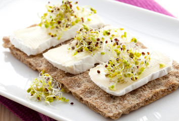 gesundes Frühstück mit Knäckebrot