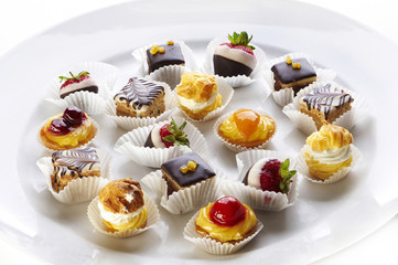 Different sort of small home made sweet cakes
