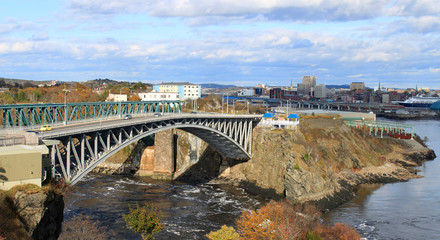 Fototapeta premium Reversing Falls bridge, Saint John NB
