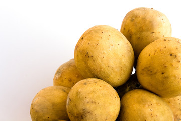 Close up isolate Southern Longsat, Longan, Longkong