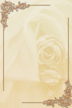 Illustration border design for  wedding card or  invitation
