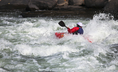 White water kayaking