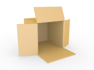 Open box on a white background