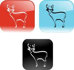 deer freehand icon buttons