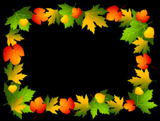 Obraz premium Background with autumnal leaves.