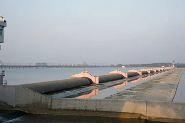 Peel and stick wallpaper Dam Modern dams on The Yangtze River of China