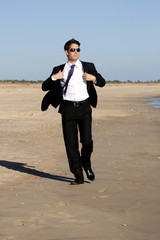 walking in the beach