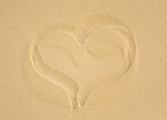 Heart in the sand