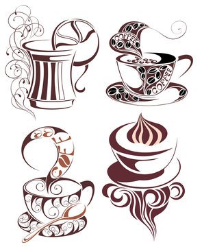 Coffee. Elements for design.