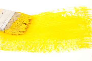 painted cardboard with brush