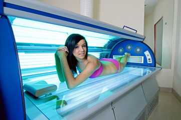 Young Woman in Solarium