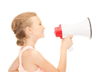 girl with megaphone