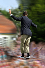 Seilakrobat, Seiltänzer,  balancieren