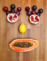 face made of fruits