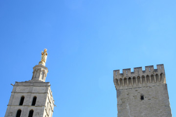 The twin towers of the Popes palace