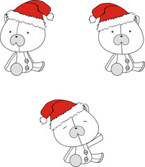 polar bear cartoon claus