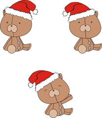 teddy bear cartoon claus