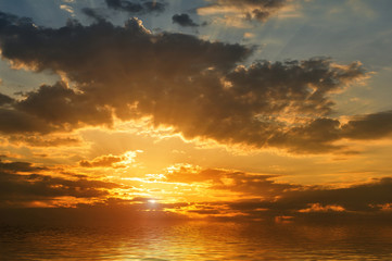 Fototapeta premium sunset in sea