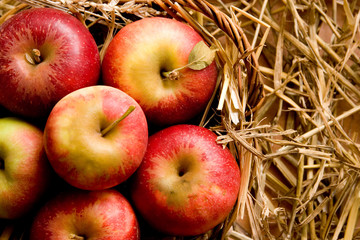 six apples in a basket