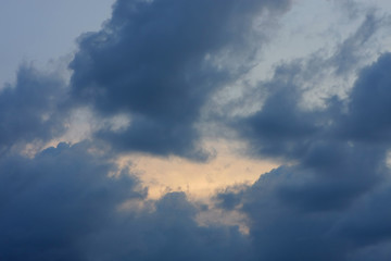 Fototapeta na wymiar Background of sky with thunderclouds.