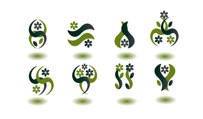 Vector version. Set of different abstract symbols for design. Jp